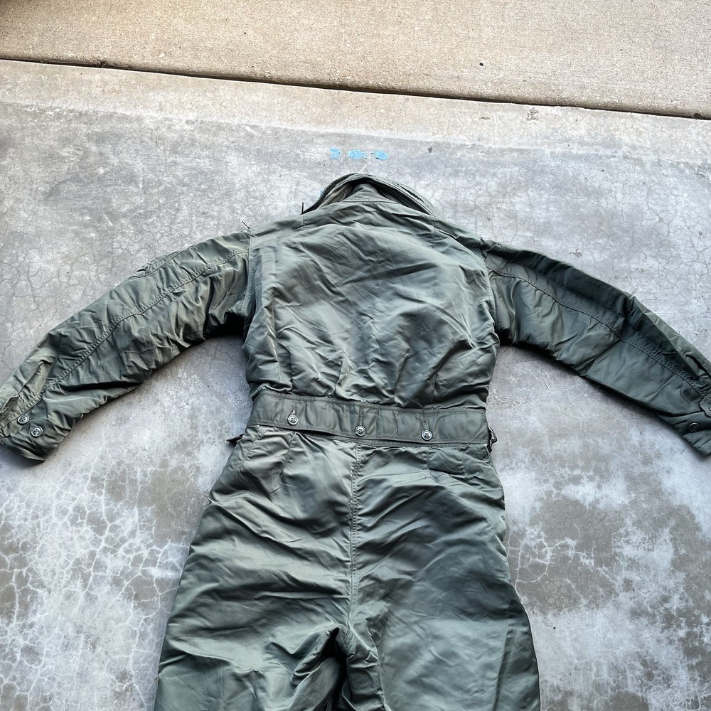 Vintage 60's Coverall Flying Men's USAF Vietnam Era Coveralls Size Small Green - Picture 9 of 9